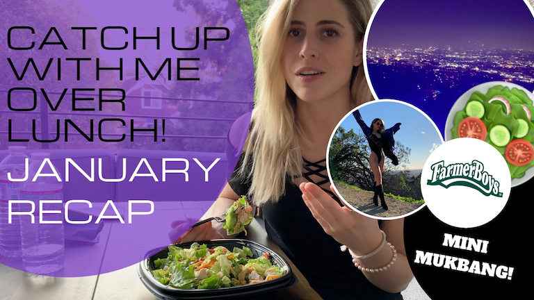 YOUTUBE | JANUARY VLOG RECAP EATING SALAD, MINI MUKBANG